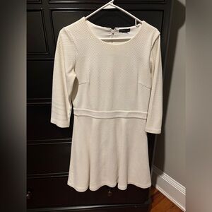 Club Monaco Cream Regan Skater Dress Size 6 Fit and Flare
